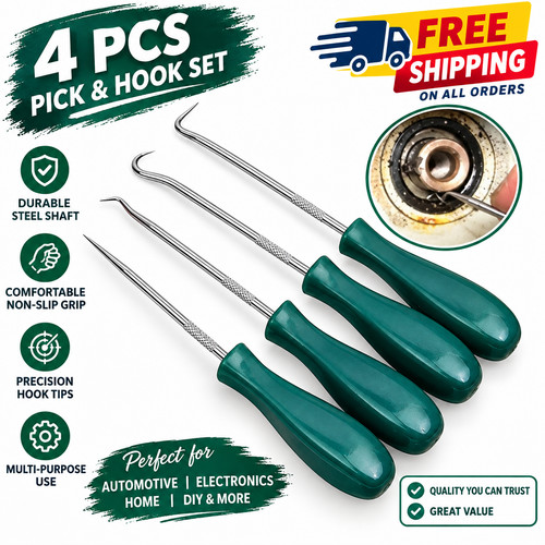 New 4pc pick and hook - and, set