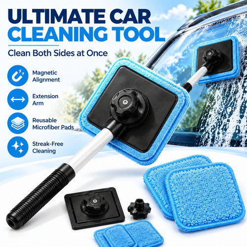 Magnetic car window cleaner - magnetic,